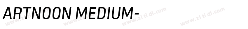 ARTNOON MEDIUM字体转换
